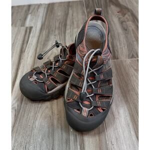 Keen Shoes Newport H2 Sport Waterproof Sandal Gray Coral Sz 8.5 38EU Outdoor